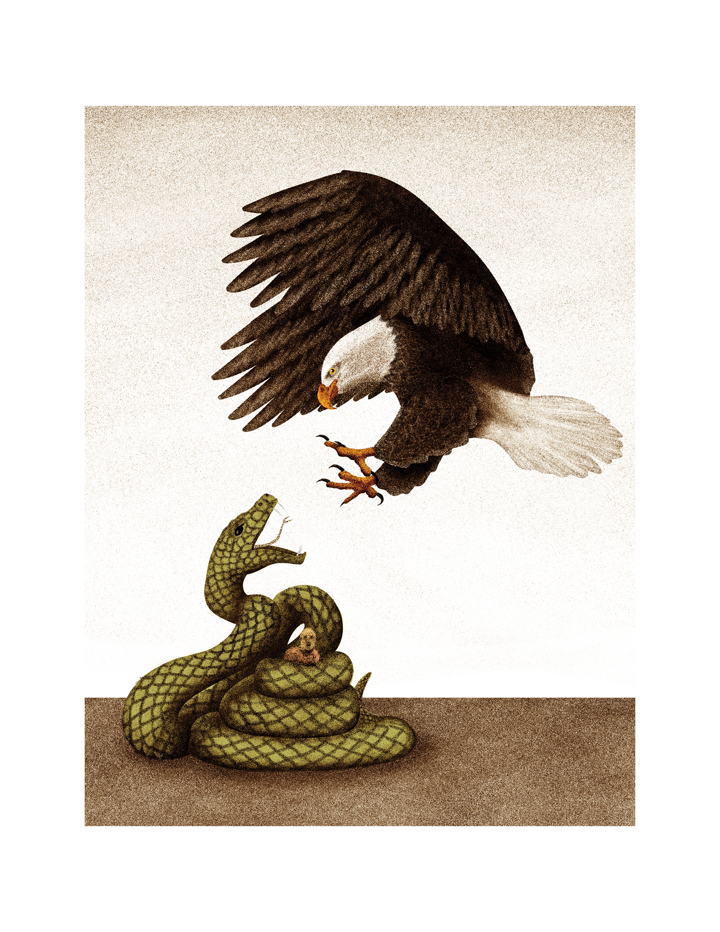 'Eagle v Serpent' Art Print